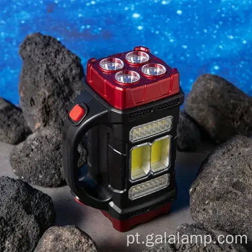 Lanterna de lanterna LED recarregável movida a energia solar